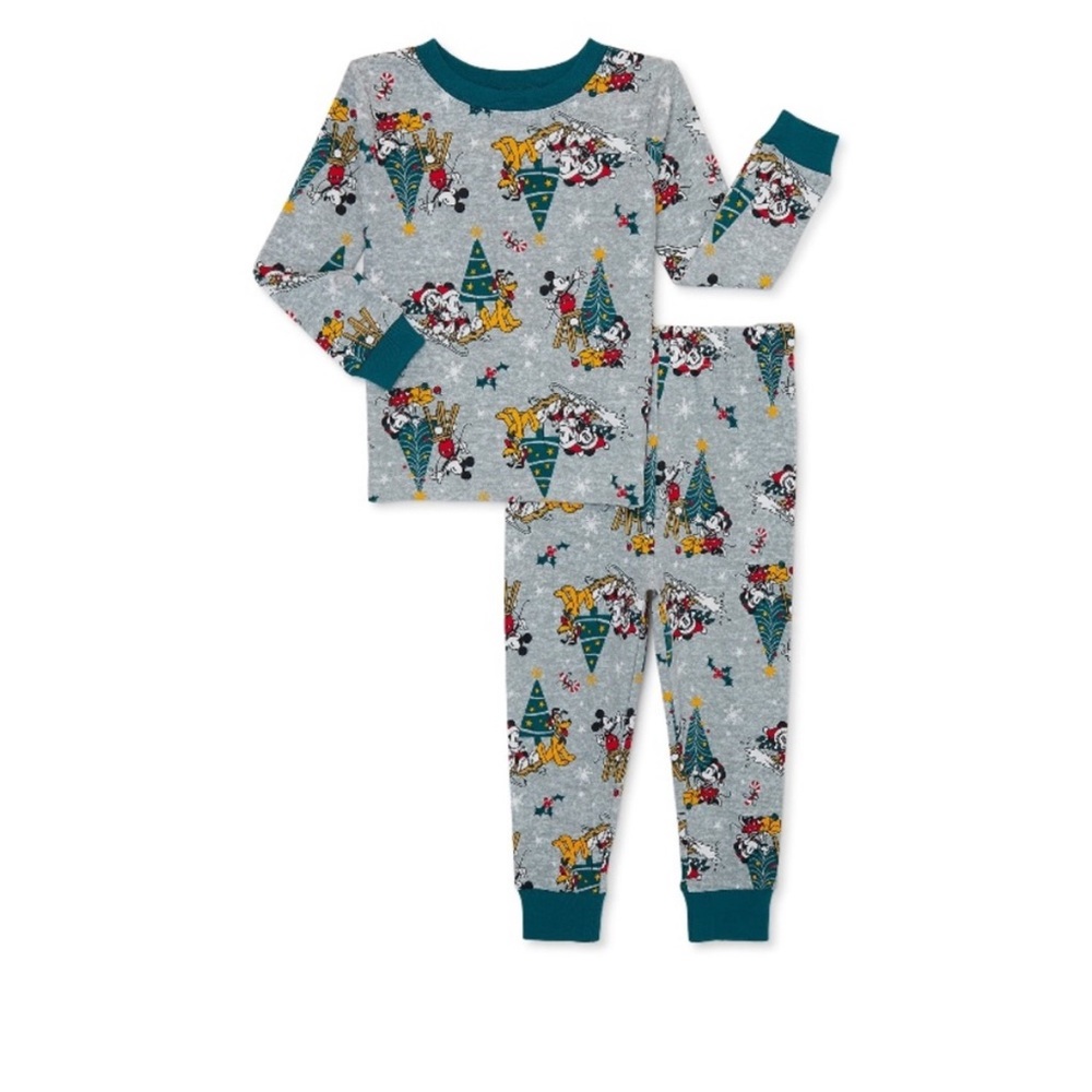 Disney Mickey Mouse Holiday Christmas Pajama Set Size‎ 12M
